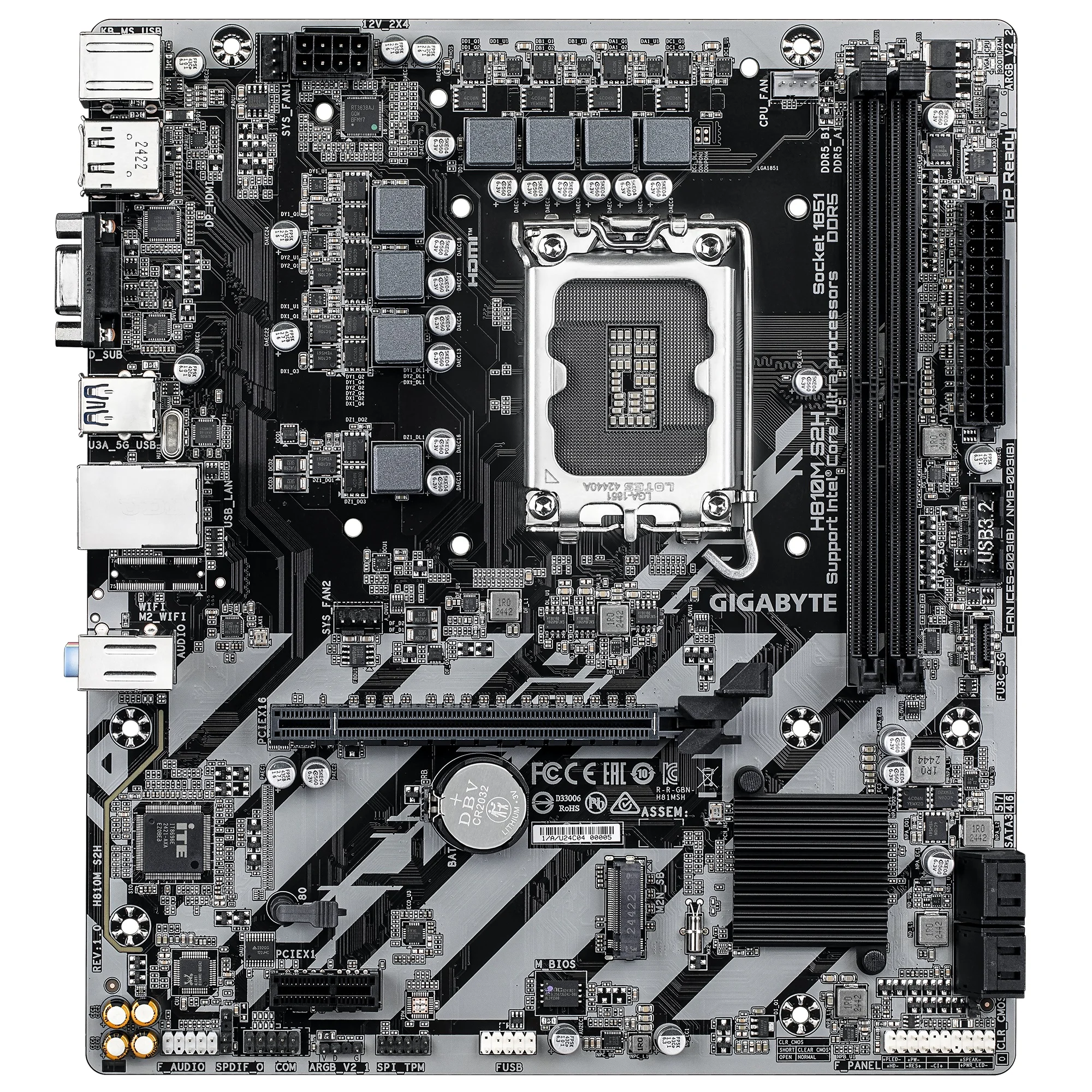 GIGABYTE H810M S2H DDR5 Motherboard – LGA1851, Micro ATX - Image 4