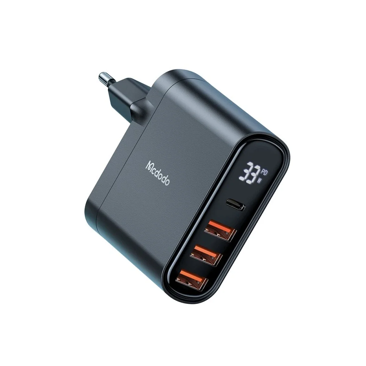 Mcdodo CH-2250 33W 4-Port Digital Display Fast Charger Adapter Black - Thumbnail 6