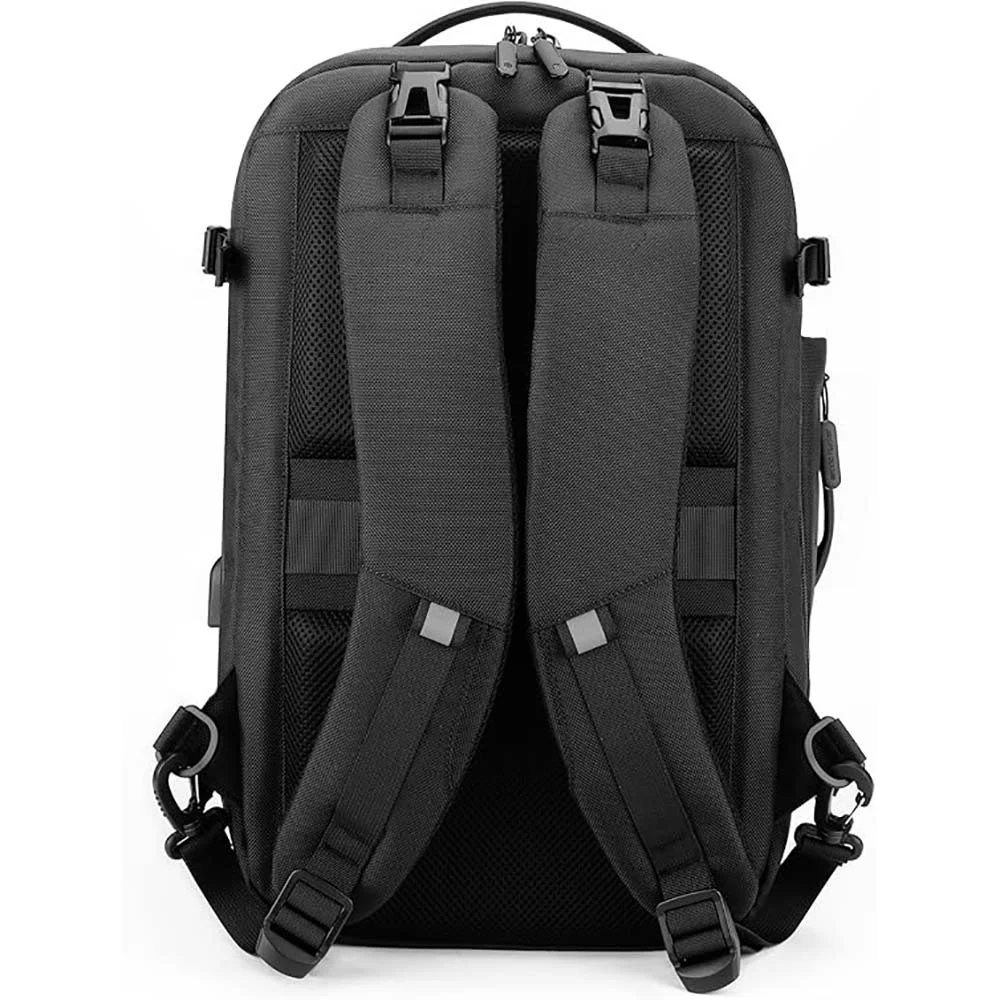 حقيبة ظهر للسفر Arctic Hunter B00382 قابلة للتحويل 3 في 1 - أسود - Image 3
