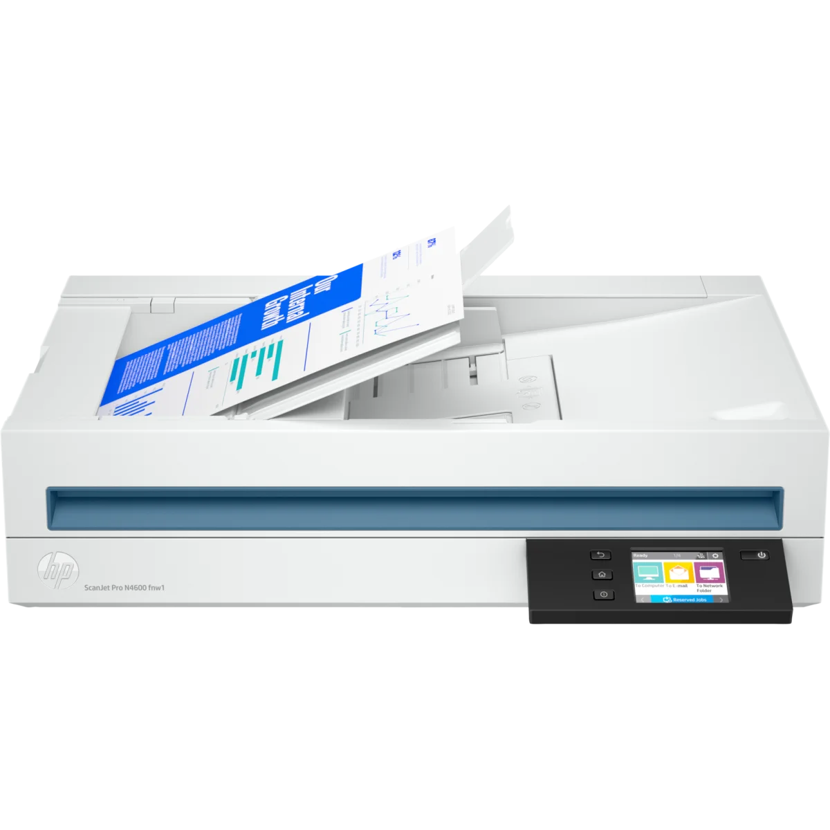 ماسح مستندات HP ScanJet Pro N4600 FNW1 لاسلكي مزدوج الوجه بسرعة 40 صفحة/دقيقة