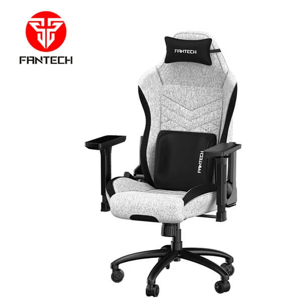 كرسي ألعاب مناسب للاعبين والمستخدمين الذين يقضون ساعات طويلة أمام المكتب Fantech Ledare رمادي - Thumbnail 3
