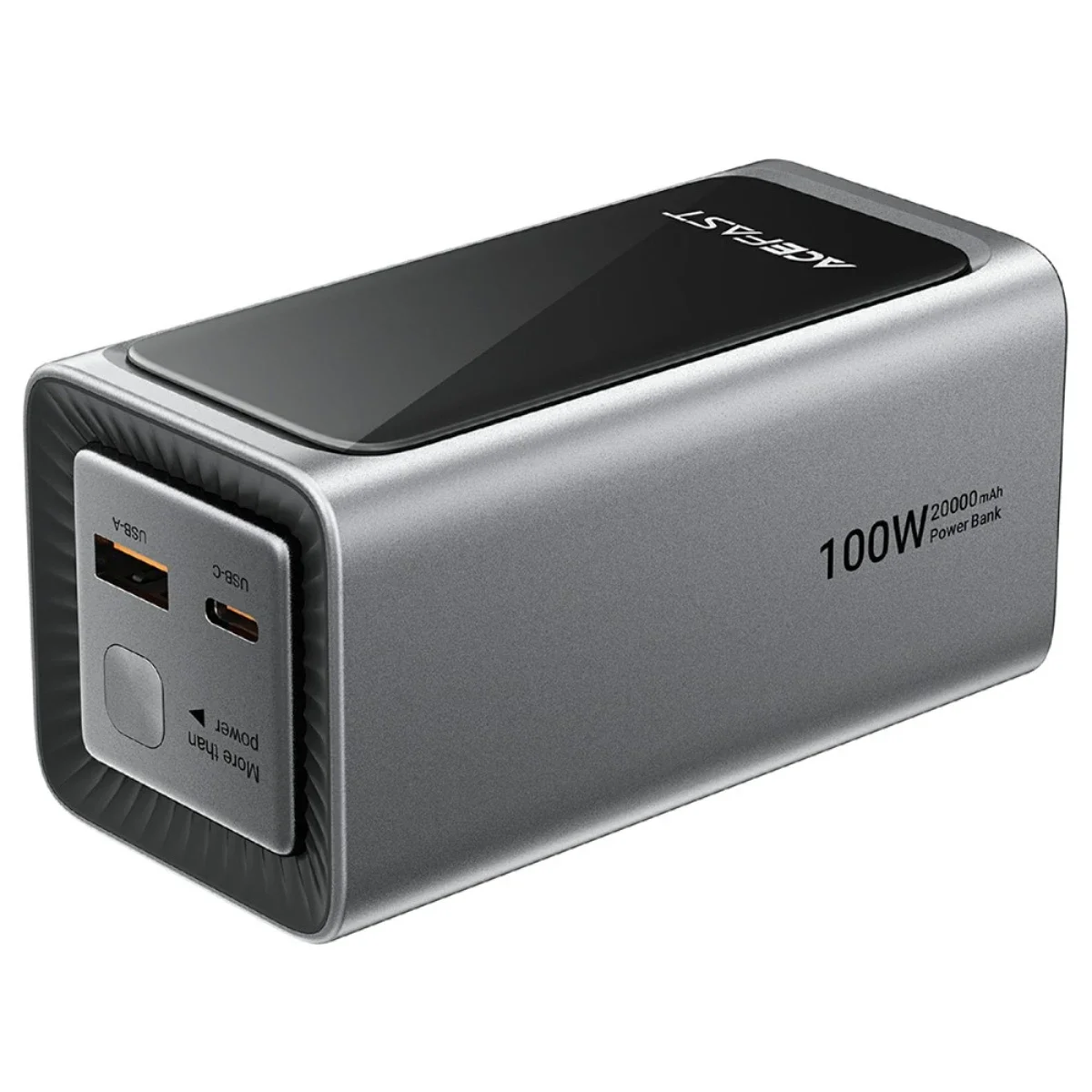 باور بانك ACEFAST M33 بسعة 20000mAh وقدرة 100W مع شاشة TFT 1.96 إنش وكابل USB-C مدمج - Image 3