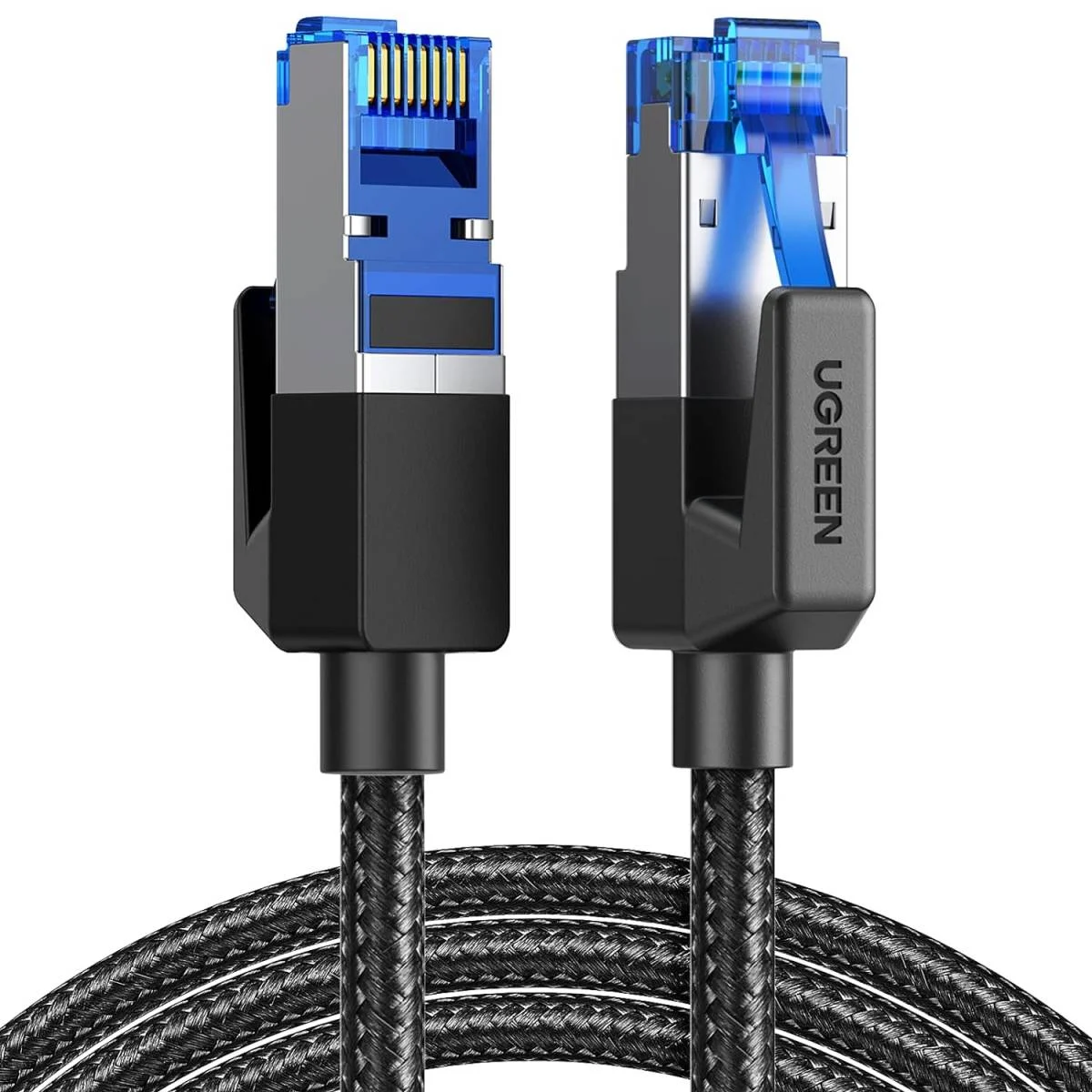 كيبل إيثرنت Ugreen Cat 8 بطول 5 متر مضفر RJ45 محمي بسرعة 40Gbps وتردد 2000MHz - Image 2