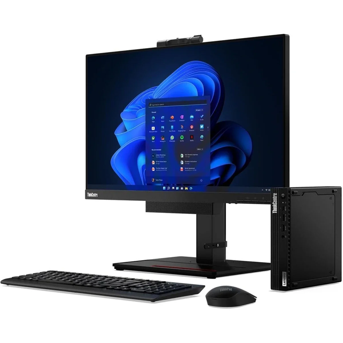 كمبيوتر مكتبي صغير Lenovo ThinkCentre M70q Gen 5 Tiny (2024) بمعالج Core i7 الجيل 14 و20 نواة، واي فاي وبلوتوث، كفالة 3 سنوات - Thumbnail 6