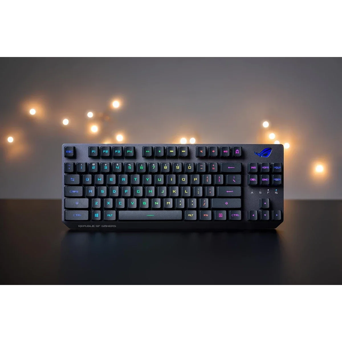 كيبورد ألعاب Asus ROG Strix Scope RX TKL Wireless Deluxe لاسلكي، سويتش RX Red، 1000Hz، أسود - Thumbnail 10