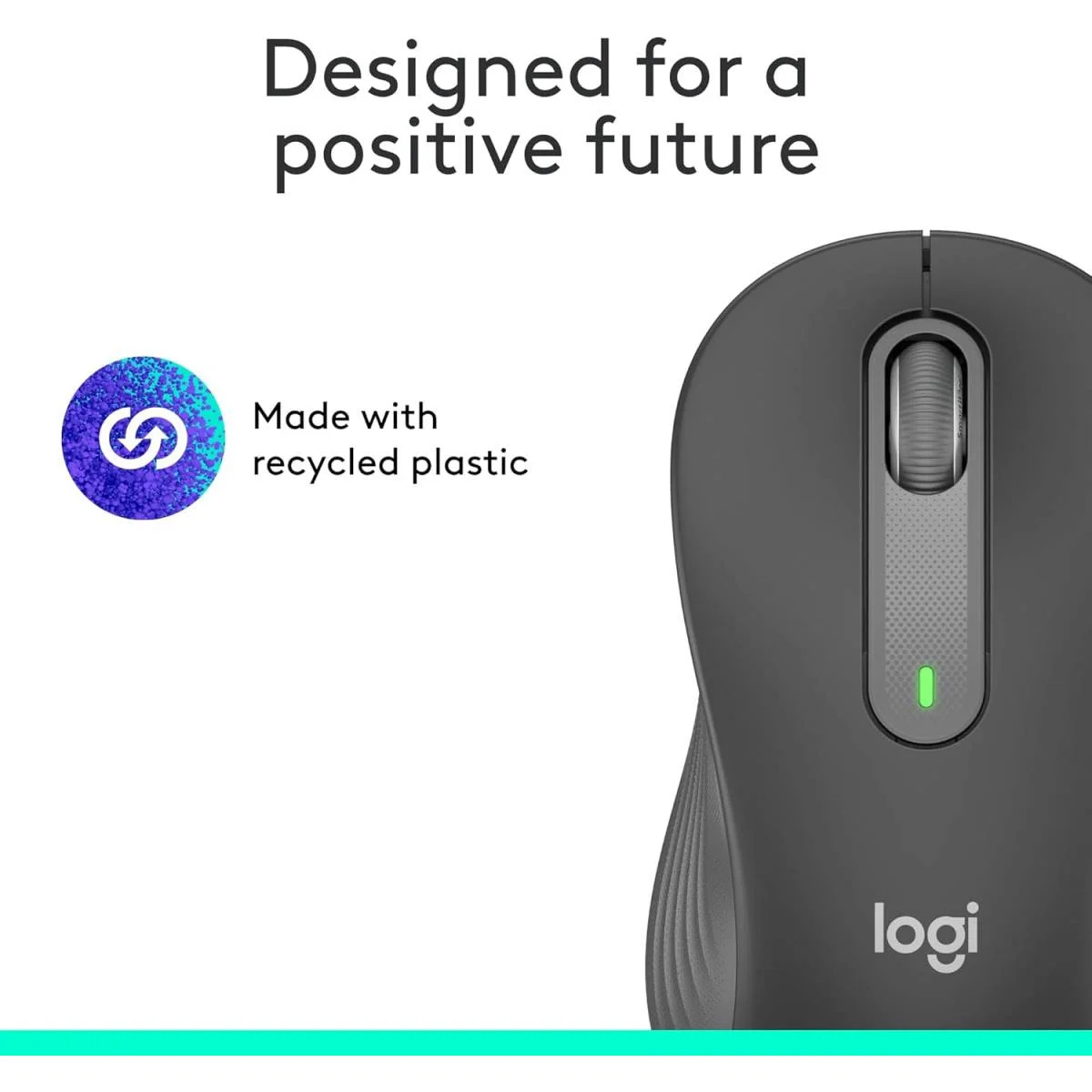 Logitech Signature M650 L Left-Handed Wireless Mouse, Large, Graphite, 2-Year Battery - Thumbnail 4