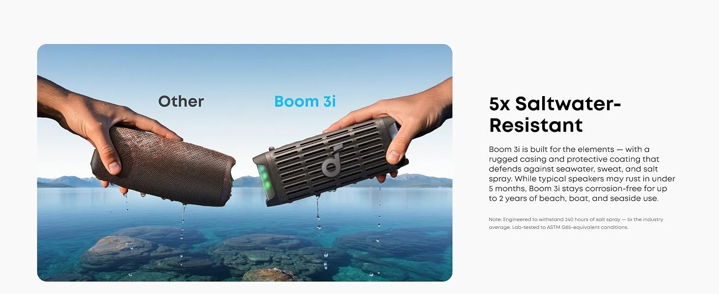 Soundcore Boom 3i 50W Portable Outdoor Bluetooth 5.3 Speaker, IP68, 16H - Image 11