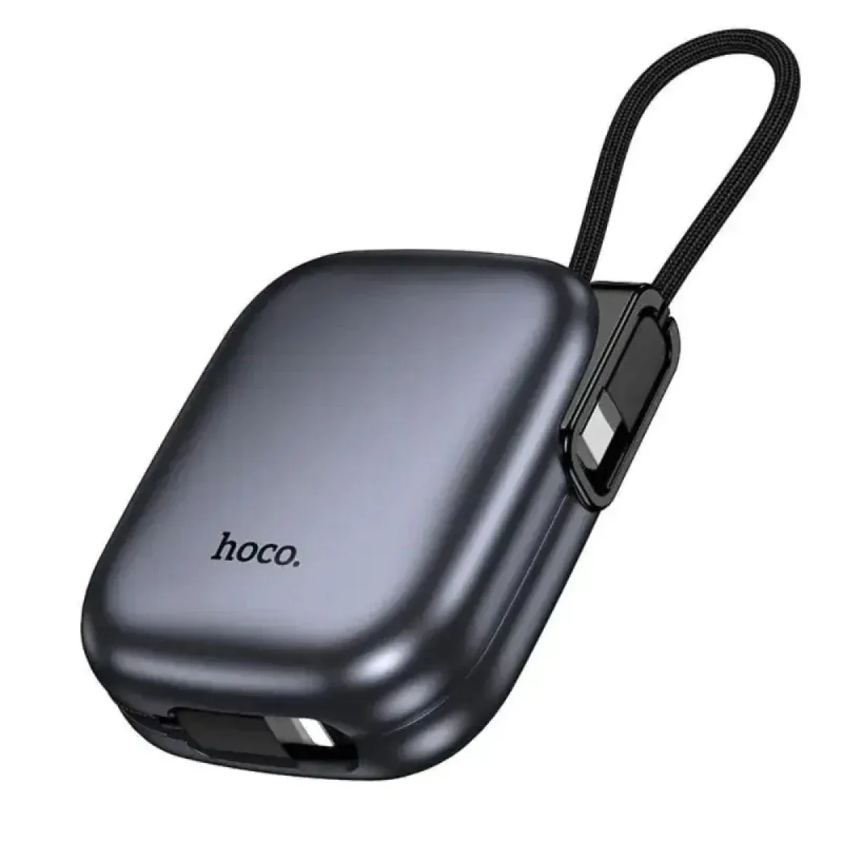 باور بانك HOCO Q49 Peak سعة 10000mAh بشحن PD20W وكابل مدمج - رمادي معدني - Thumbnail 3