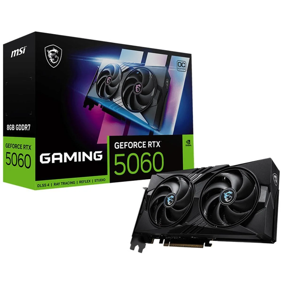 كرت شاشة MSI GeForce RTX 5060 GAMING OC بسعة 8GB GDDR7