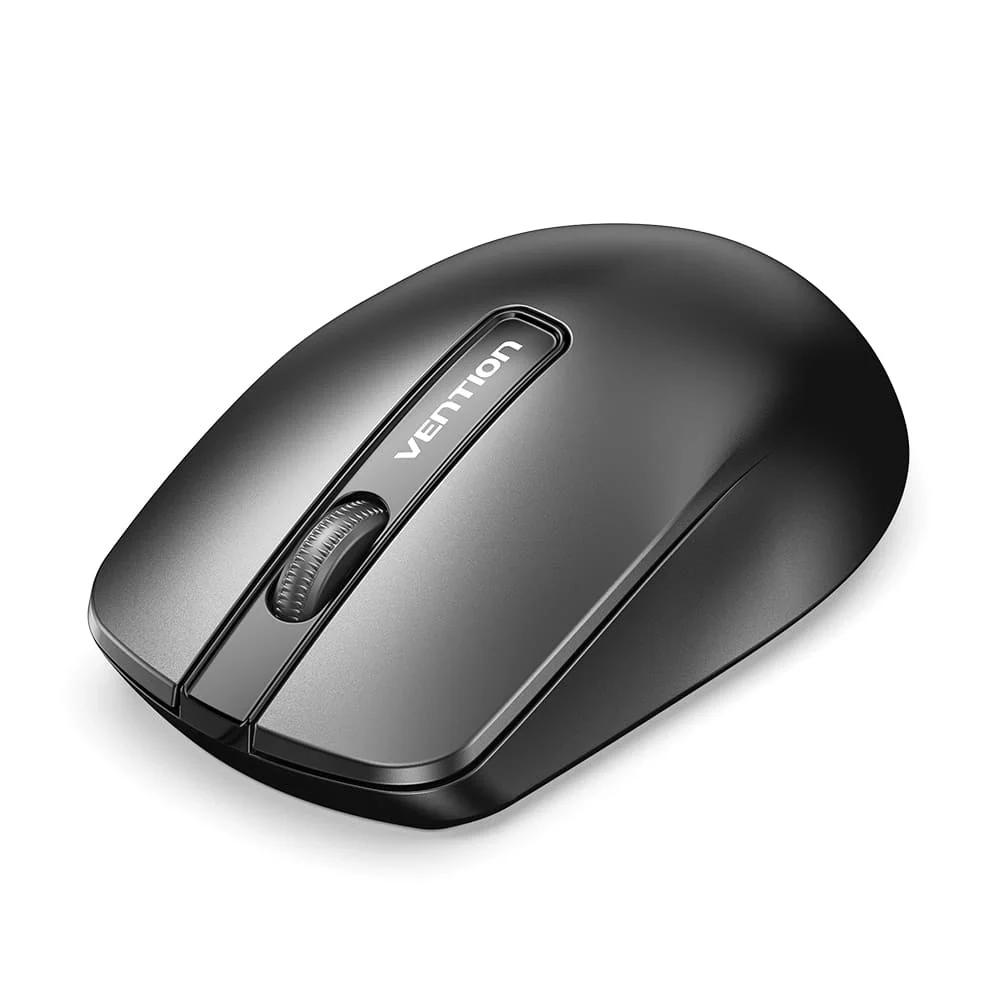 Vention KTBB0 3-Button Wireless Computer Mouse with USB Receiver – Black