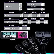 Cooler Master MWE Gold 1050 V2 ATX 3.0 Fully Modular 1050W 80 Plus Gold Power Supply - Thumbnail 13