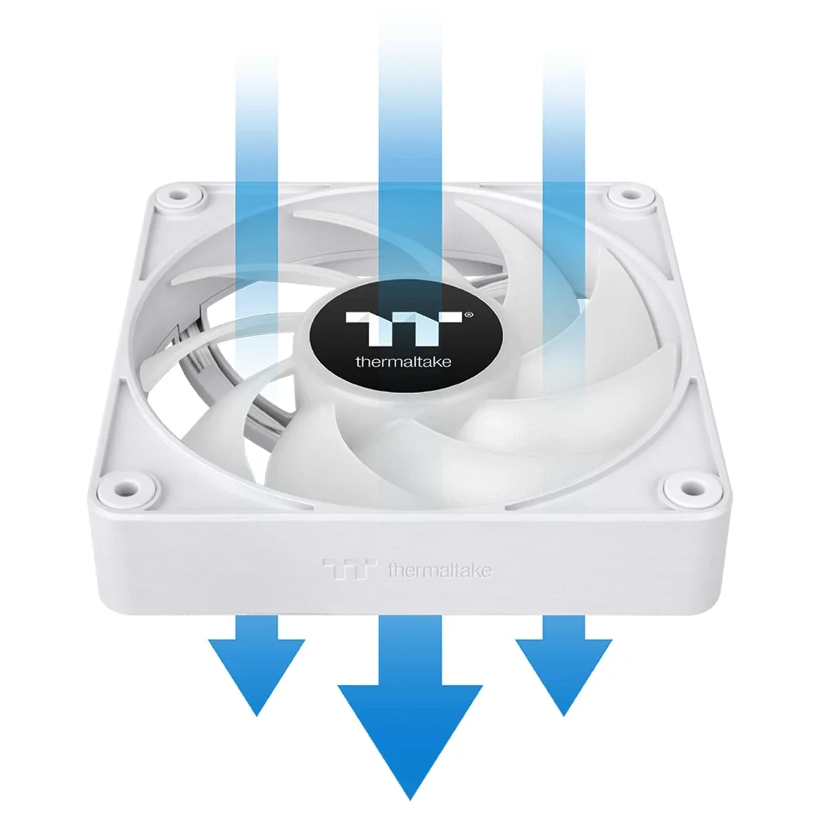 مروحة تبريد PC Thermaltake CT140 EX ARGB Sync مقاس 140 مم باللون الأبيض 3 قطع - Image 4