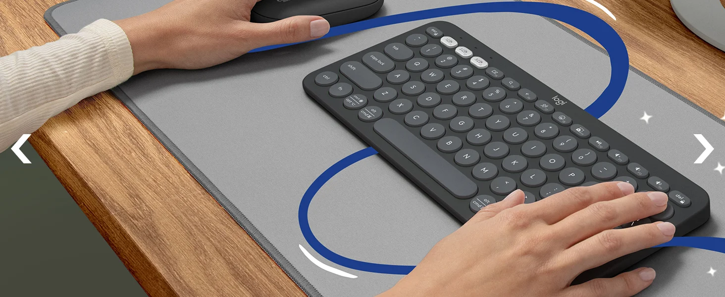 كيبورد Logitech Pebble Keys 2 K380s لاسلكي بلوتوث عربي/إنجليزي - Thumbnail 11