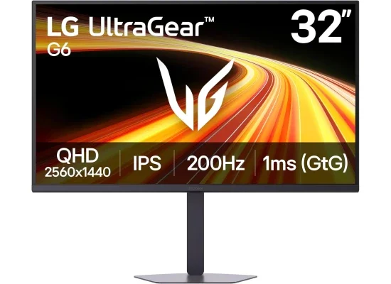 LG 32G620B-B UltraGear 32-inch IPS 2K QHD Gaming Monitor, 200Hz, 1ms, HDR10, G-SYNC Compatible, FreeSync Premium, HDMI, DisplayPort, Adjustable Stand - Thumbnail 12