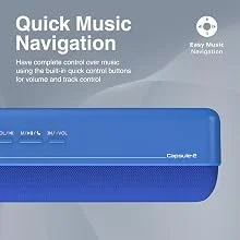 سماعة بلوتوث محمولة Promate Capsule-2 بقدرة 6 واط Bluetooth 5.0 أزرق - Thumbnail 9