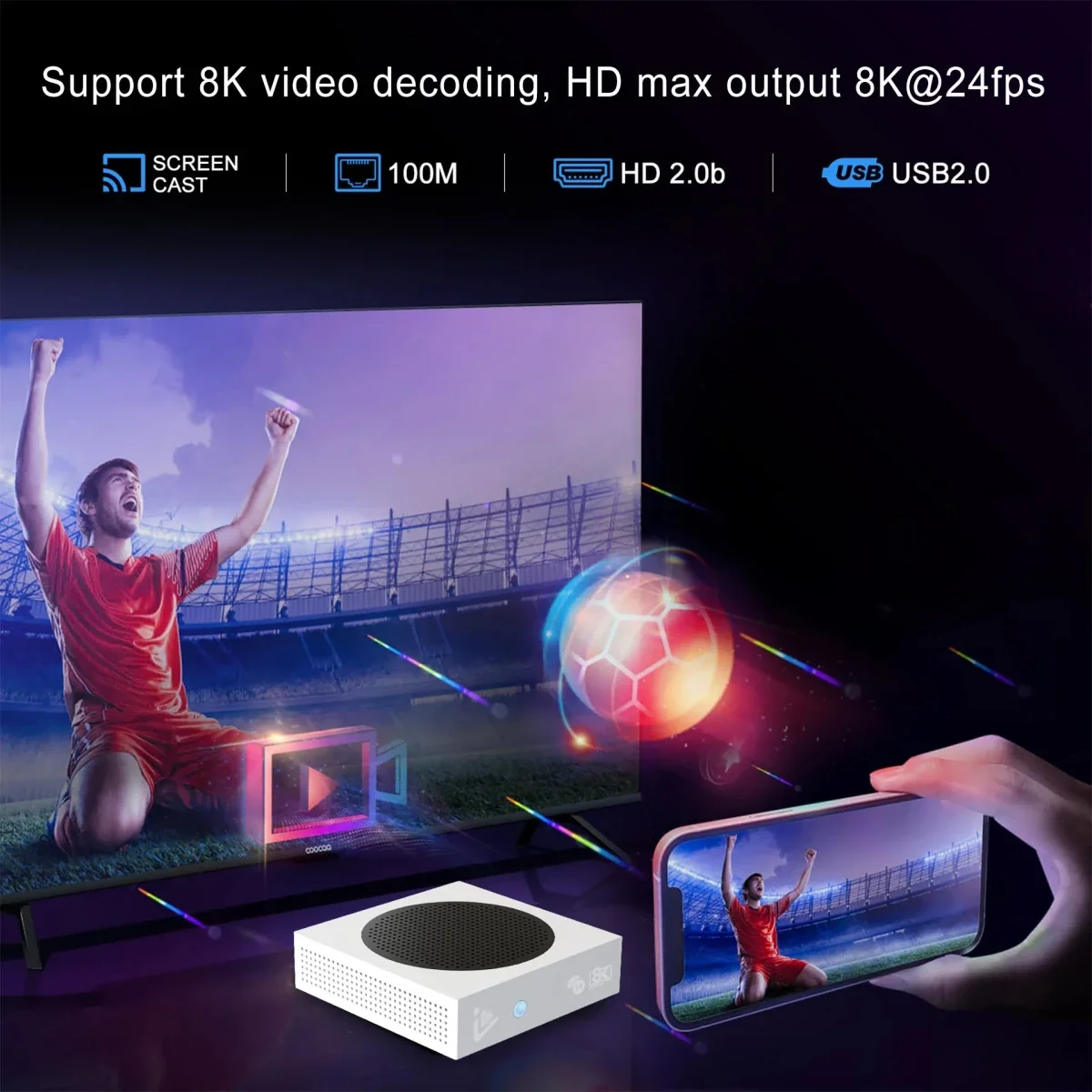 جهاز TV Box ذكي ZOKU C5 PRO Ultra رام 4GB وسعة 64GB Wi-Fi 6 و8K HDR - Image 5