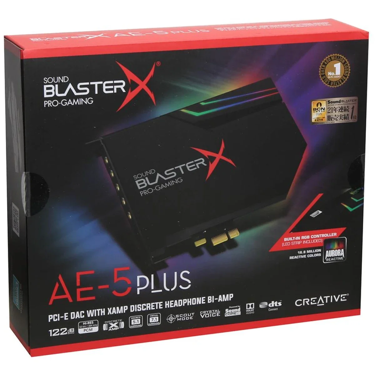 Creative Sound BlasterX AE-5 Plus PCIe Gaming Sound Card and DAC
