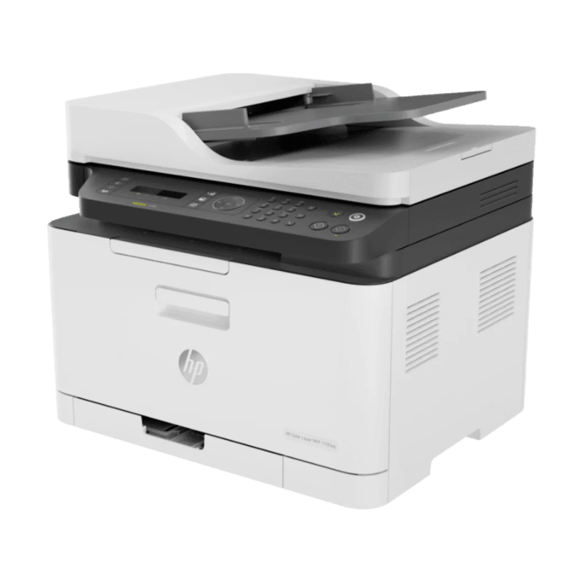طابعة HP Color Laser MFP 179fnw ملونة مع واي فاي ودقة 600 × 600 DPI، سرعة 18 صفحة أسود و4 صفحات ملون بالدقيقة، كفالة سنة