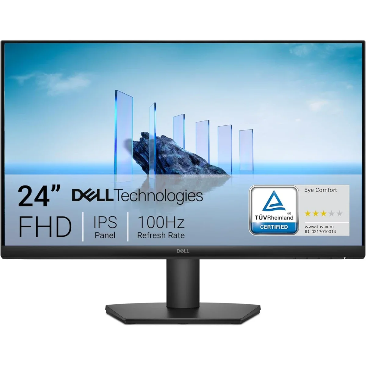 شاشة Dell SE2425HM مقاس 24 إنش IPS بدقة Full HD ومعدل 100 هرتز، HDMI وVGA، أسود