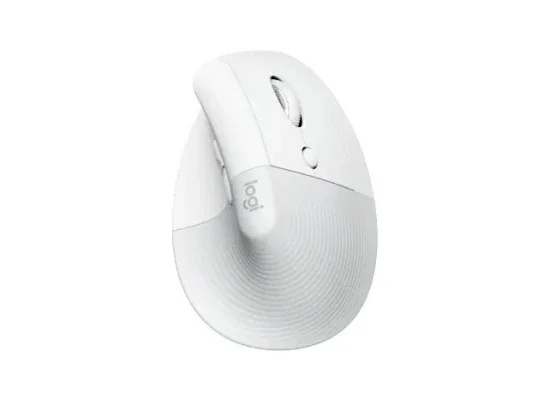 Logitech Lift Vertical Ergonomic Wireless Bluetooth Mouse - Off White - Thumbnail 5