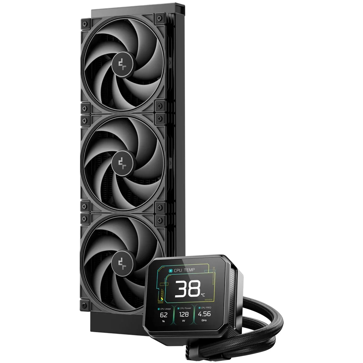 مبرد سائل للمعالج DeepCool SPARTACUS 360 LCD مقاس 360 مم أسود - Thumbnail 6