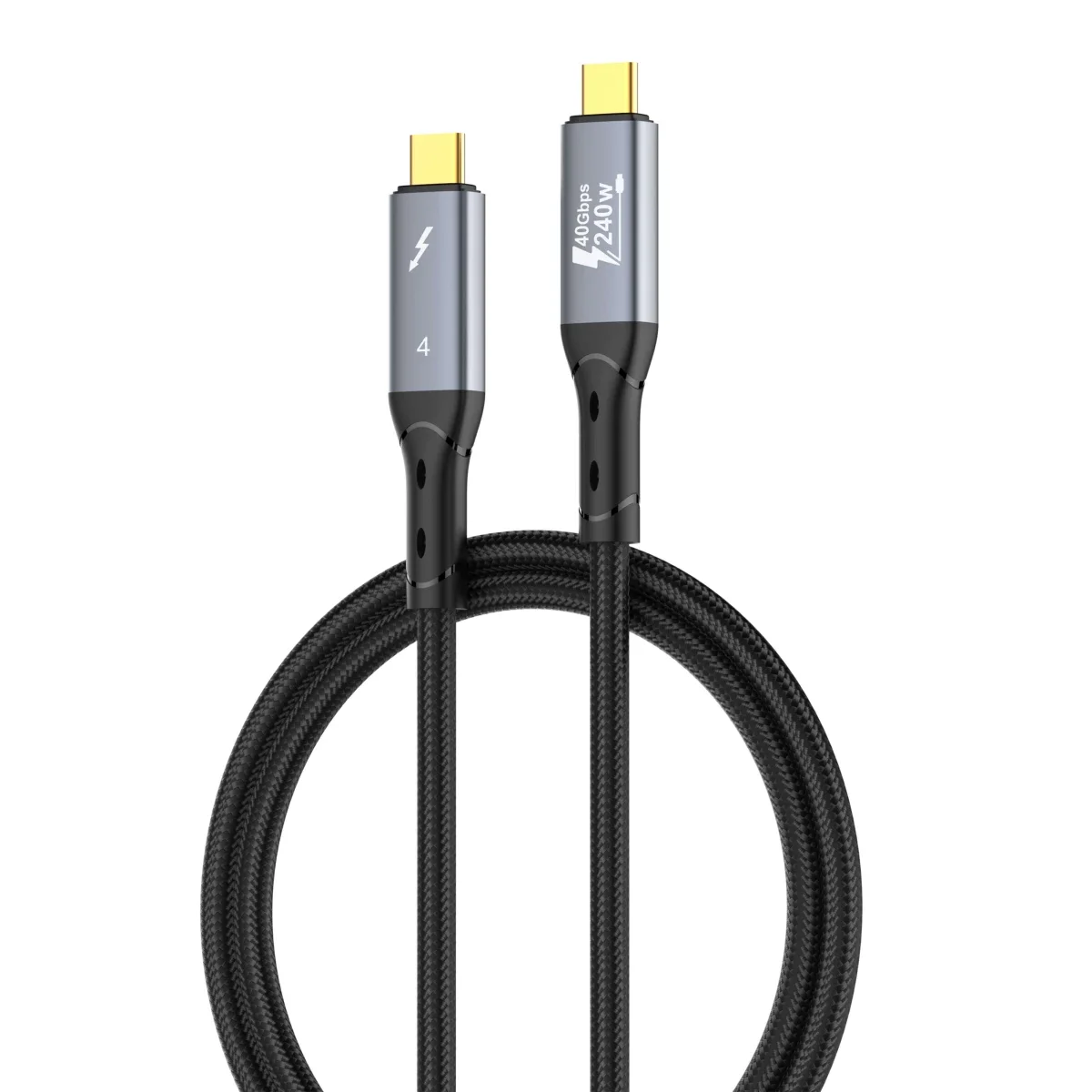 LDNIO TC11C Thunderbolt 4 Certified USB-C to USB-C Cable 40Gbps 240W 1M Black - Thumbnail 2