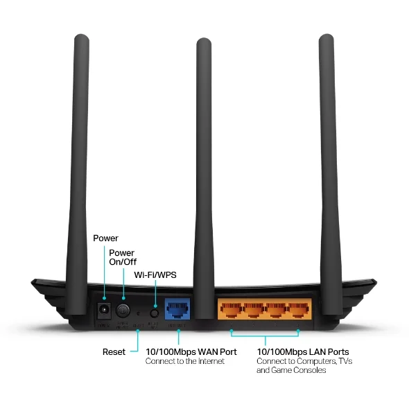 راوتر TP-LINK TL-WR940N لاسلكي N بسرعة 450Mbps - Thumbnail 5
