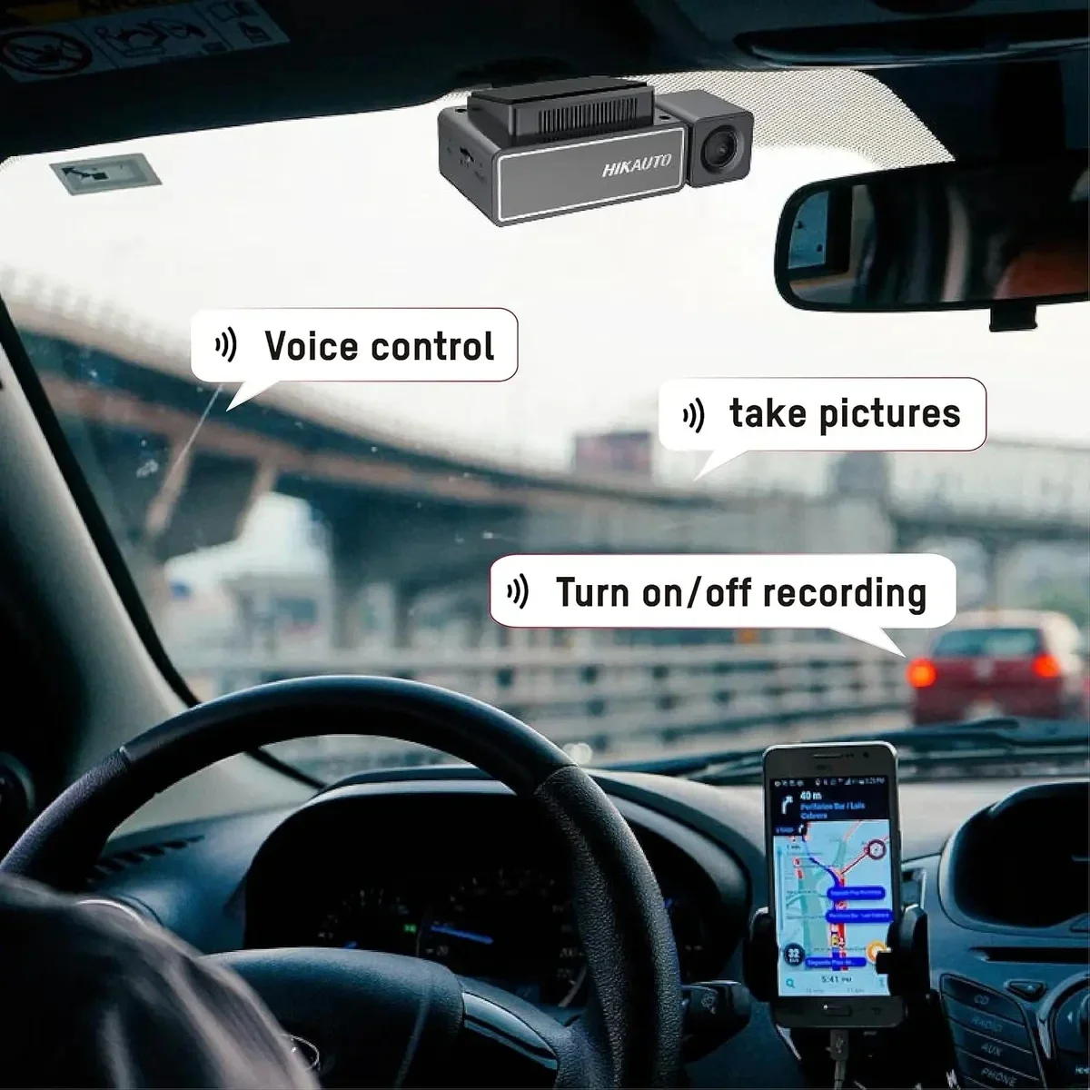 HIKVISION AE-DC8222-C8 PRO 3.5K Dual-Channel Dash Camera with GPS, Wi-Fi & ADAS - Image 3