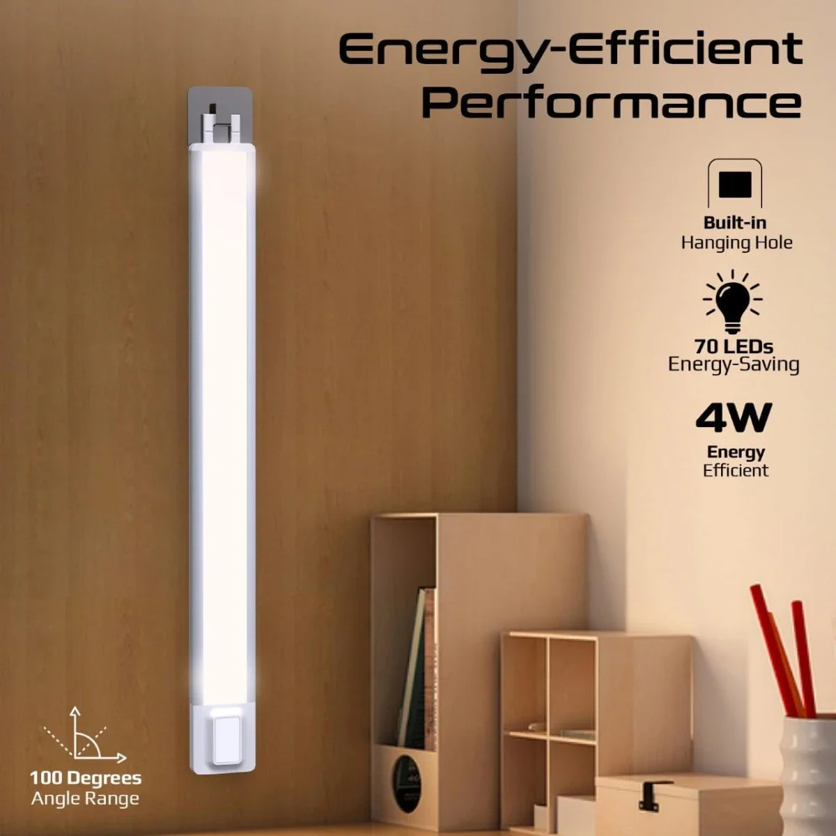 Promate Lumia-40 40cm LED Light with Motion Sensor, 100lm, USB-C Rechargeable, White - Image 6