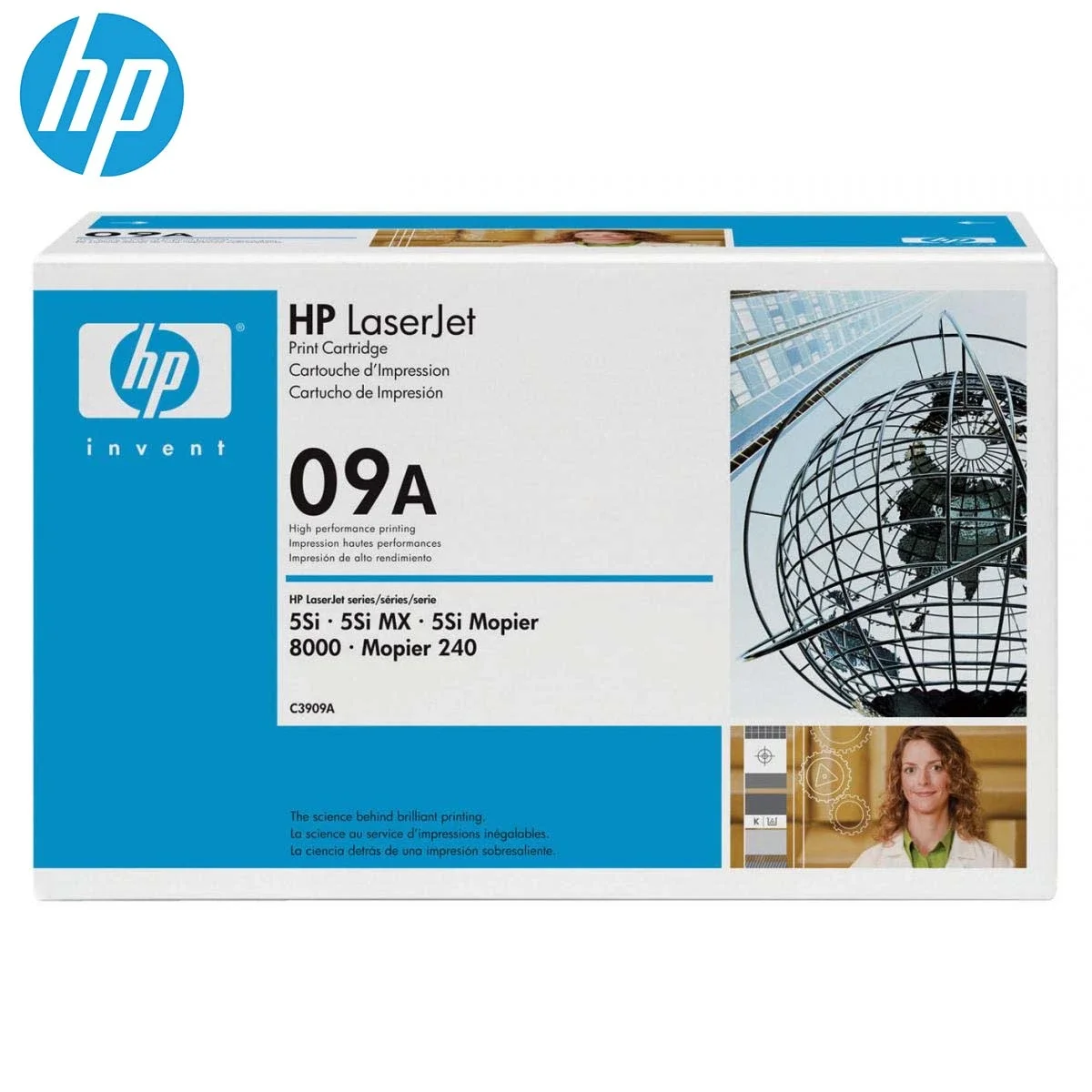 خرطوشة تونر ليزر HP C3909A HP 09A أصلية باللون الأسود