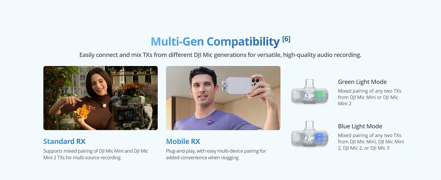 DJI Mic Mini 2 Wireless Lavalier Microphone Kit with 2 TX, Mobile RX & Charging Case, 90h Battery - Thumbnail 21