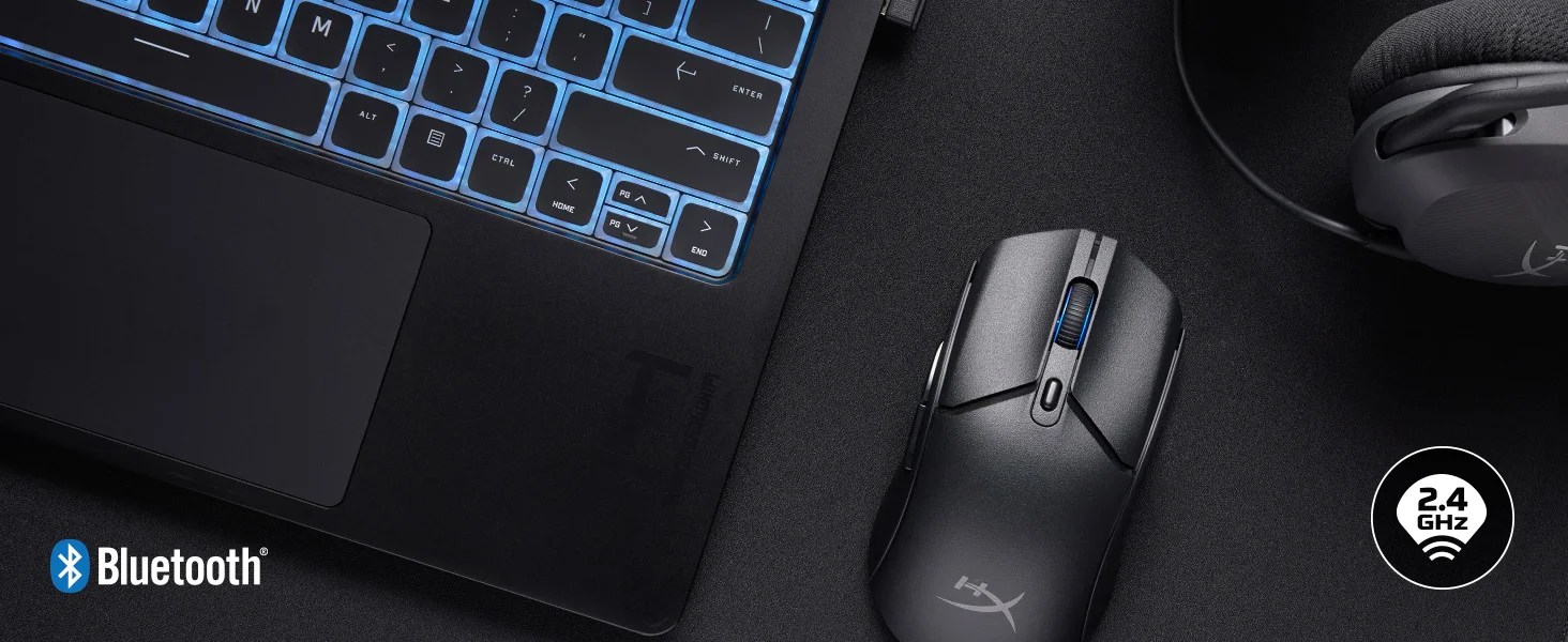 ماوس ألعاب HyperX Pulsefire Haste 2 Core Wireless Bluetooth لاسلكي خفيف 59G - أبيض - Thumbnail 17