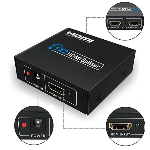 HAING HI-HD102F 2-Port Full HD HDMI Splitter - Thumbnail 3
