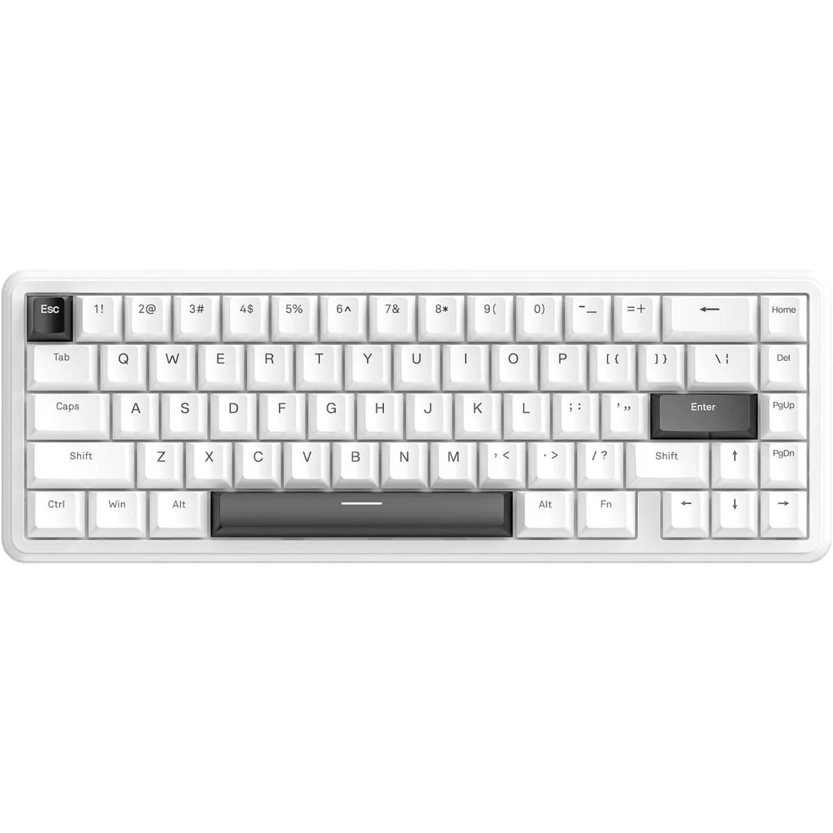 ATTACK SHARK X65 HE Wired 65% Magnetic Switch Gaming Keyboard White Arabic Layout
