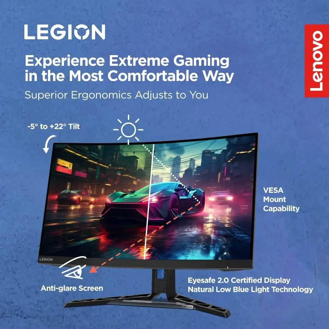 شاشة ألعاب Lenovo Legion R25f-30 مقاس 24.5 إنش FHD 280Hz بزمن استجابة 0.5ms - Image 7