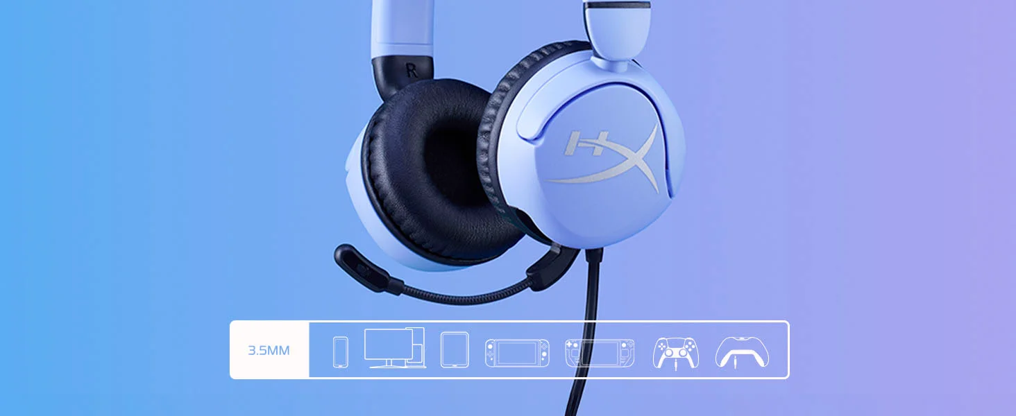 HyperX Cloud Mini Kids Wired Gaming Headset with Flip-to-Mute Mic, Multi-Color - Thumbnail 14