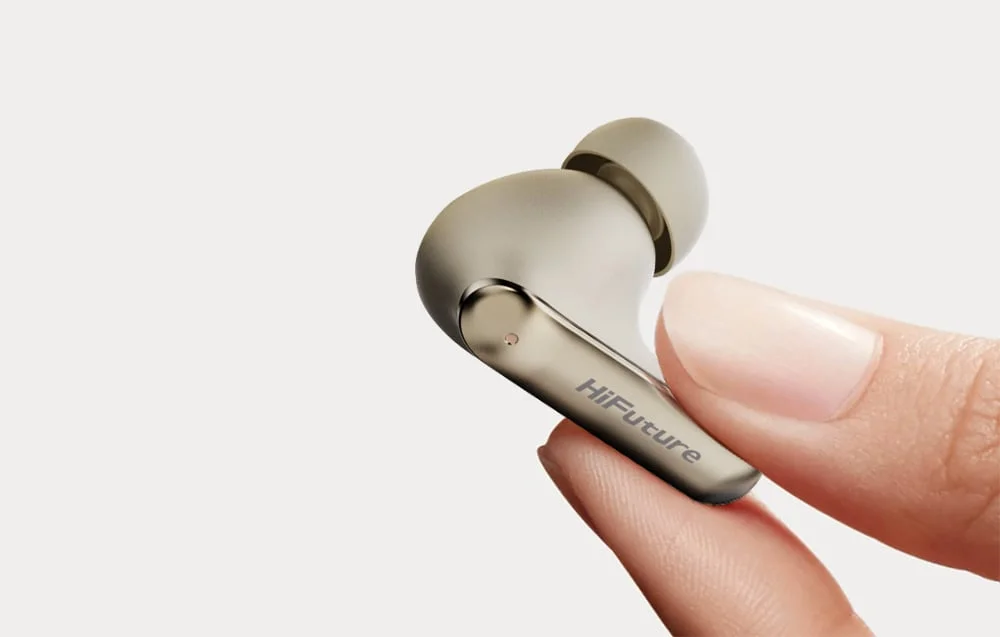 سماعات أذن HiFuture SonicAir اللاسلكية Bluetooth 5.3 مع ENC ووقت تشغيل 25 ساعة - ذهبي - Thumbnail 8
