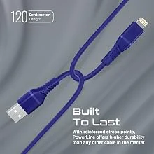 Promate PowerLine-Ai120 USB-A to Lightning Cable 2.4A 120 cm Silicone Black - Thumbnail 10
