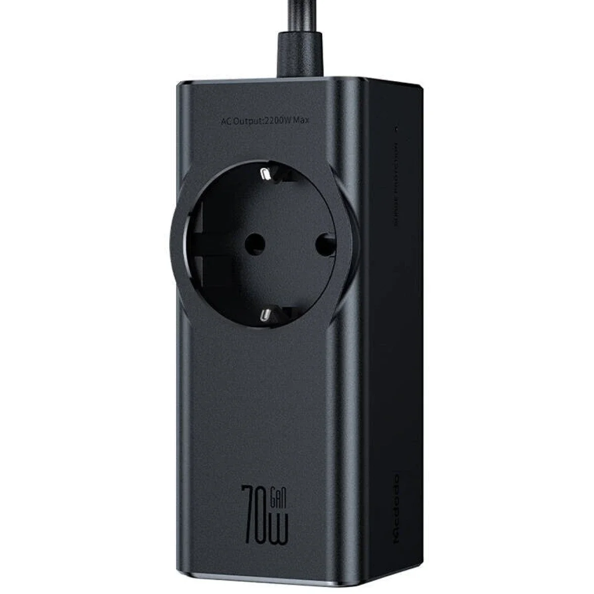 Mcdodo CH-4620 EU 70W GaN Power Strip with 2 USB-C, USB-A and AC Socket - Black - Image 2
