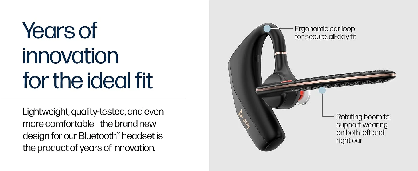 سماعة رأس لاسلكية Poly Voyager Legend 50 بلوتوث مع 4 ميكروفونات عازلة للضجيج - Image 17