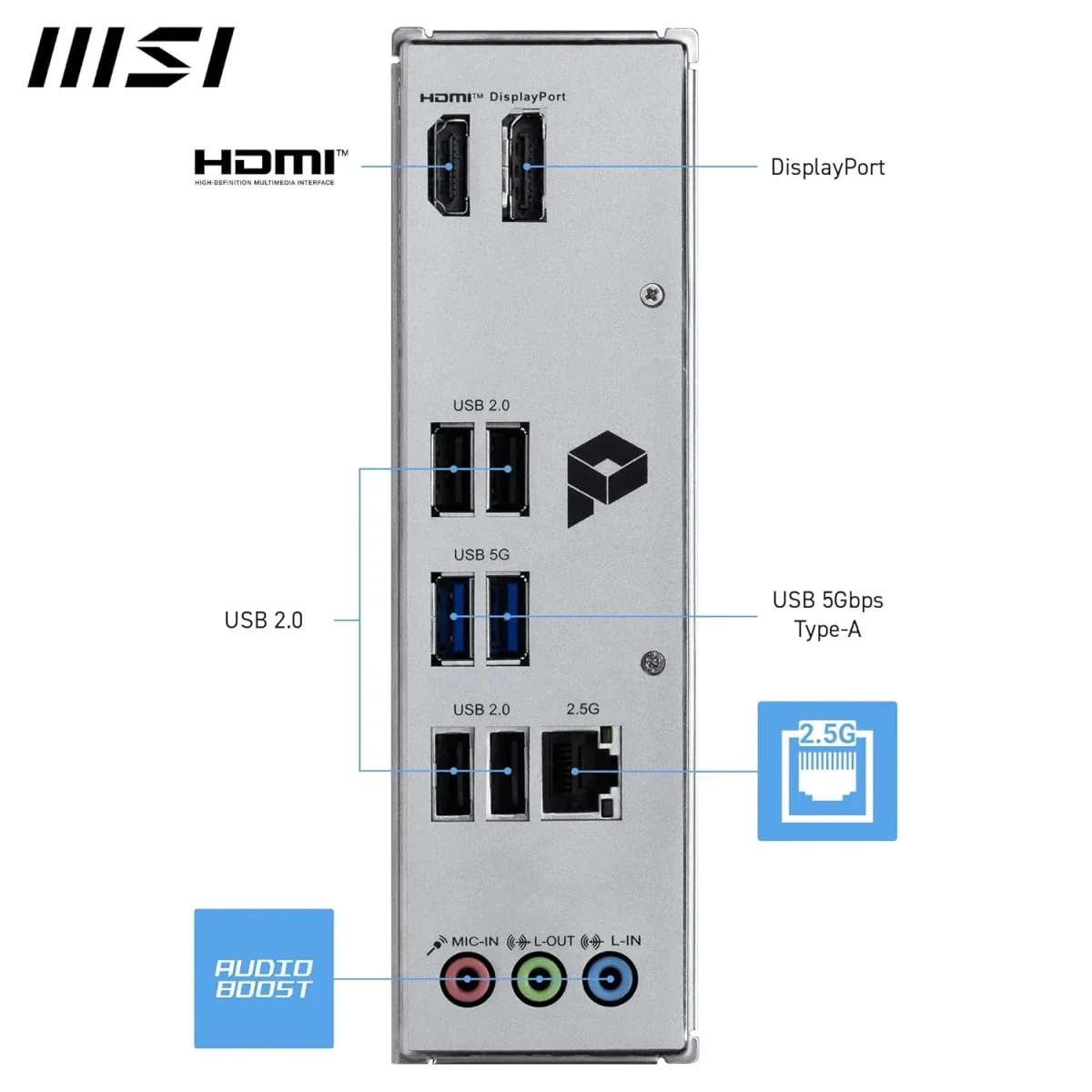 MSI PRO H810M-B mATX Motherboard LGA 1851 DDR5 PCIe 5.0 M.2 2.5G LAN - Thumbnail 6