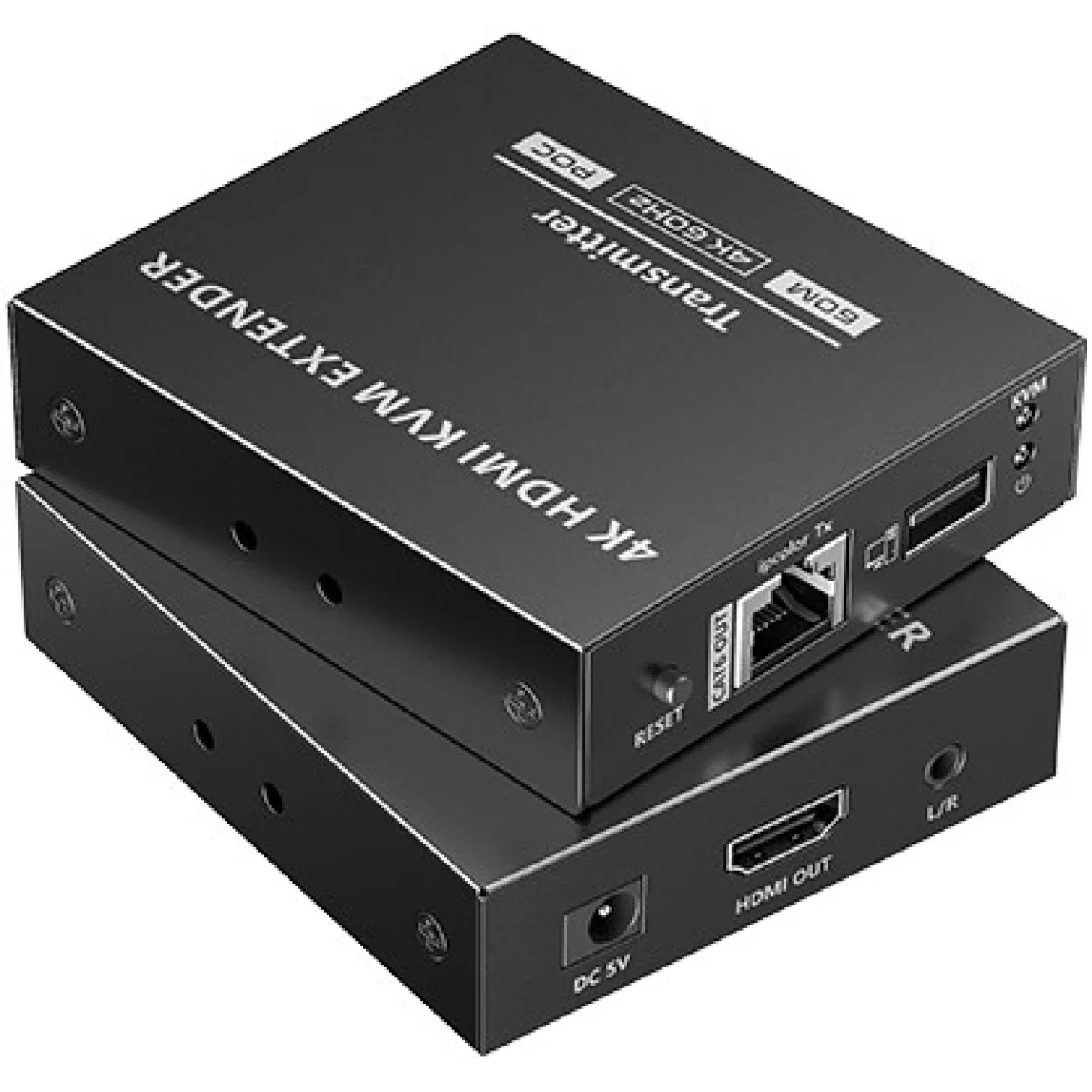طقم موسع KVM Lenkeng LKV565KVM-P HDMI HDR بدقة 4K وتردد 60Hz حتى 70 متر