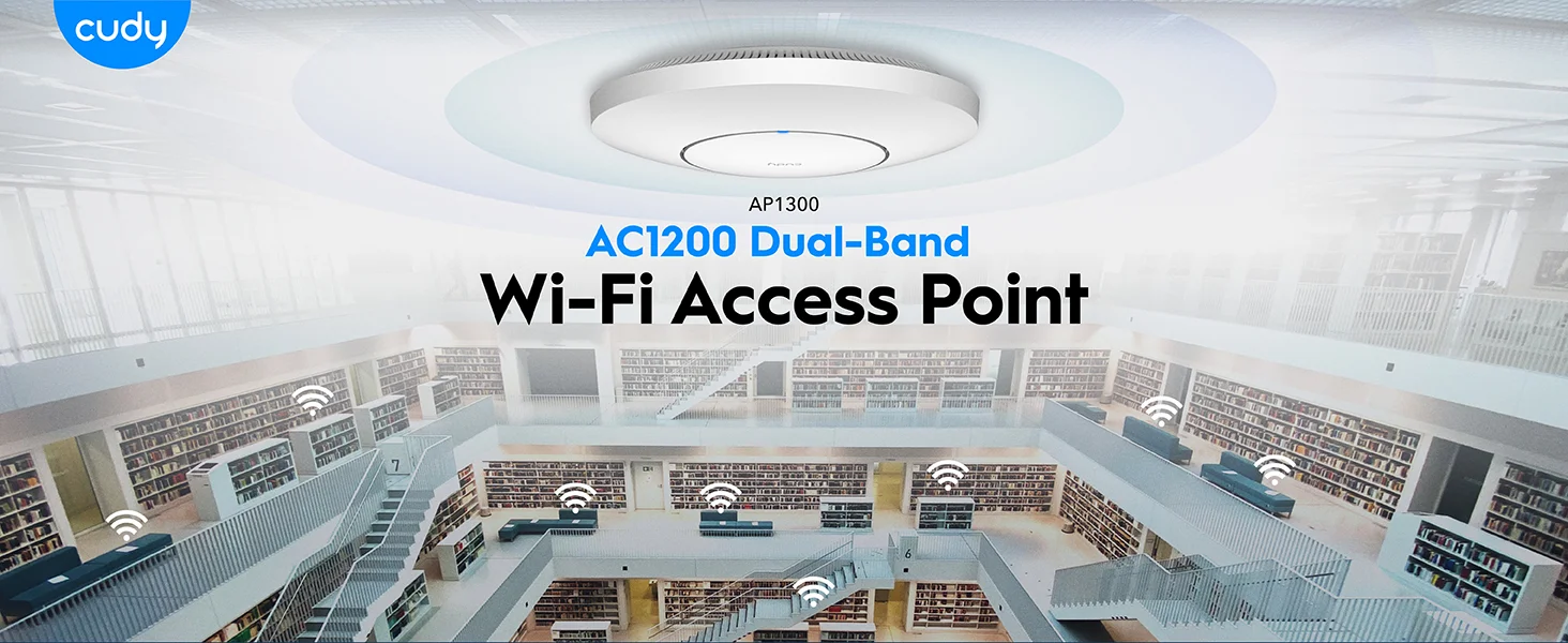 جهاز واي فاي لاسلكي لتغطية مساحات كبيرة لاستخدام الانترنت CUDY AP1300 AC1200 مع Mesh وMU-MIMO وPoE - Image 8