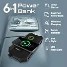 مشغل بطارية سيارة Promate HexaBolt-20 بقوة 1500A و12V مع باور بانك 19200mAh وشحن Qi 10W - أسود - Thumbnail 11