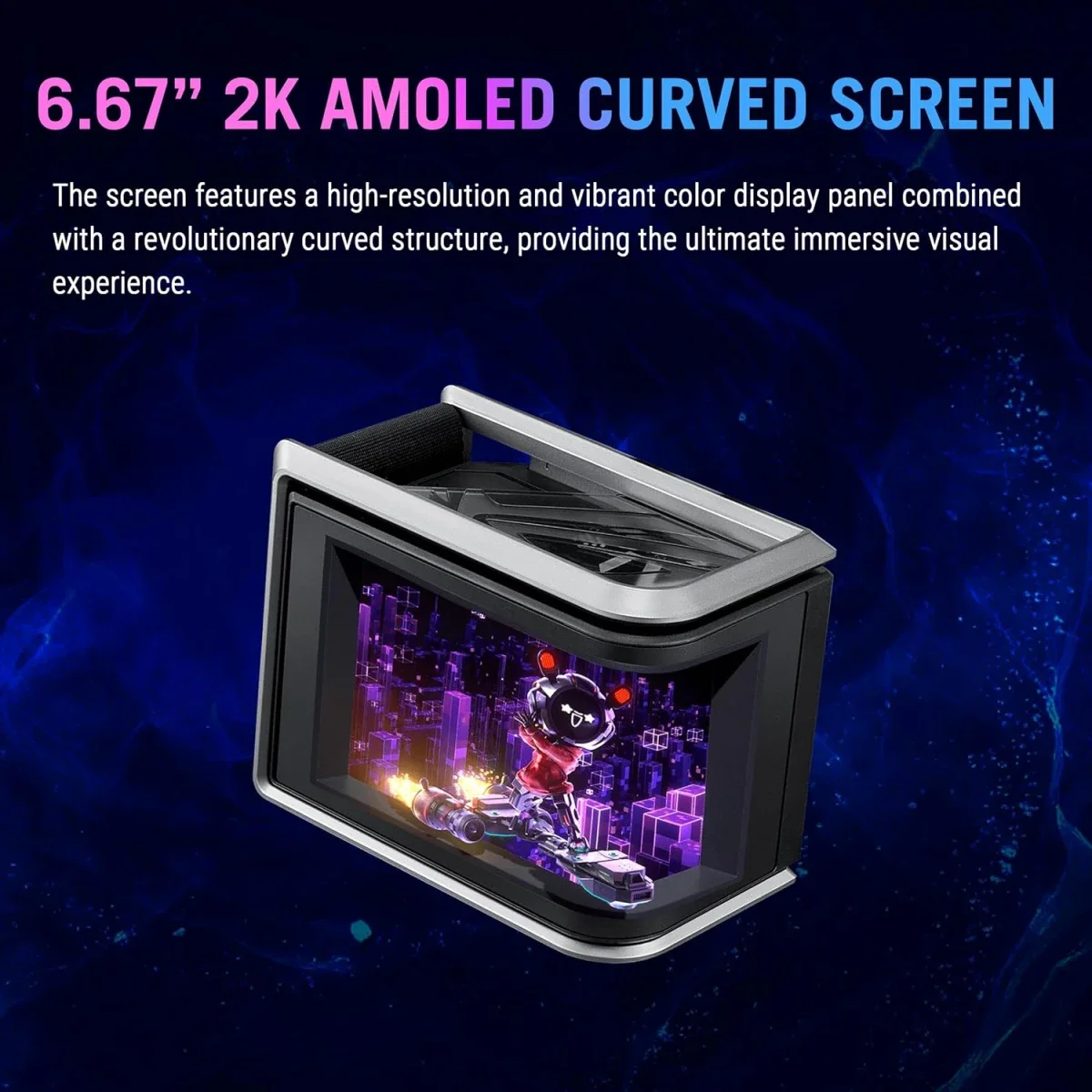 Asus ROG Ryuo IV SLC 360 ARGB Liquid CPU Cooler with 6.67 Inch AMOLED Display, 360mm Radiator, Black - Image 3