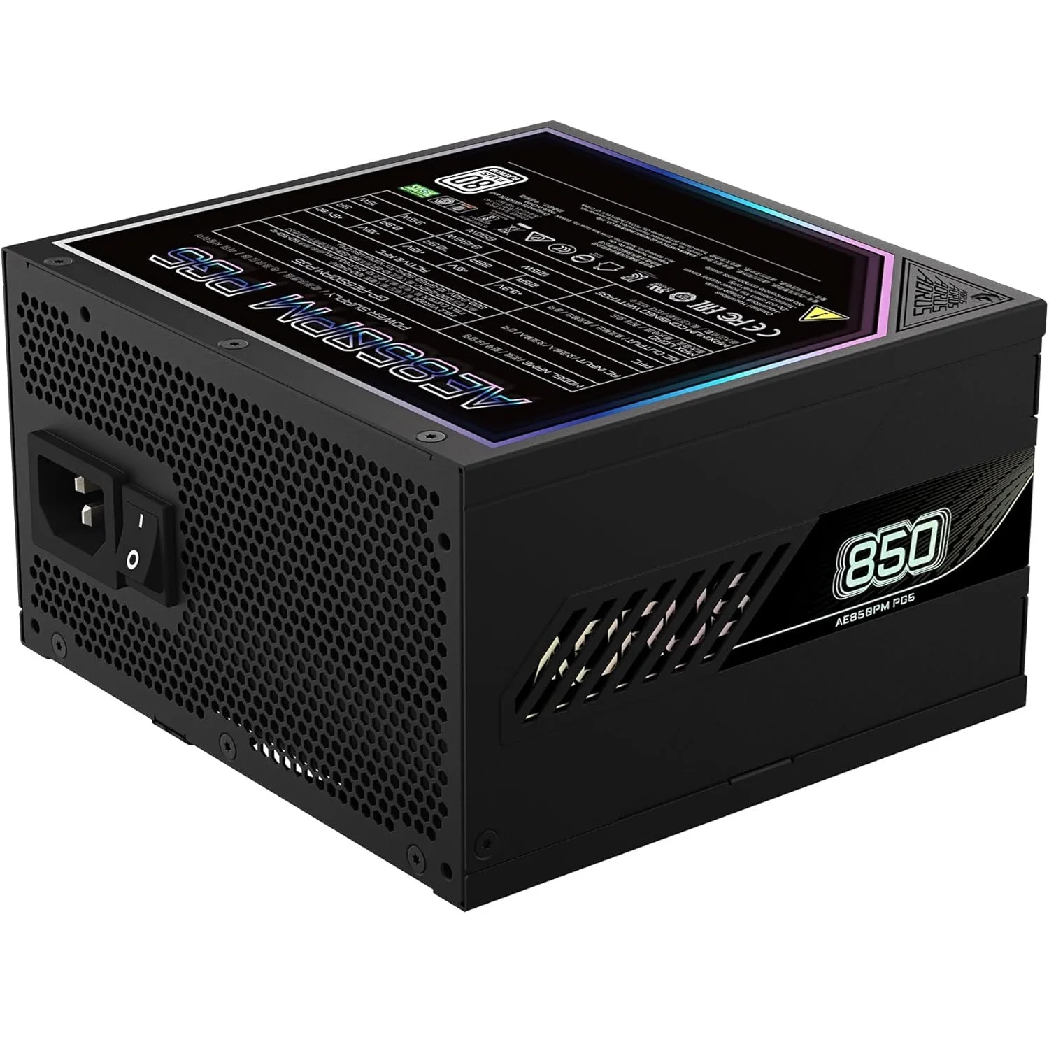 مزود طاقة GIGABYTE AORUS ELITE P850W بقدرة 850 واط 80 PLUS Platinum بكابلات قابلة للفصل بالكامل PCIe 5.0 – GP-AE850PM PG5 - Image 5