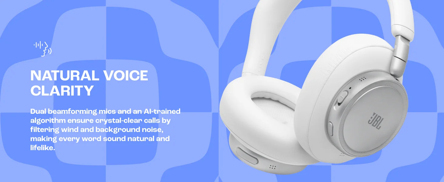 سماعات رأس JBL Live 780NC لاسلكية فوق الأذن بعزل الضوضاء - رملي - Image 18