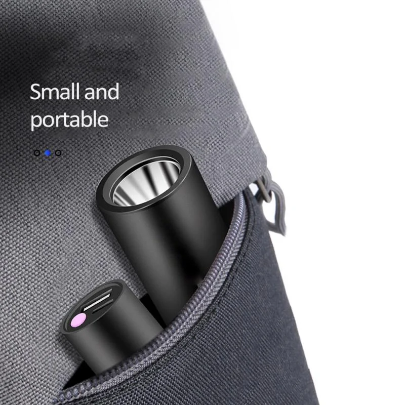 D02 Portable Rechargeable LED Flashlight with Power Bank - Thumbnail 14