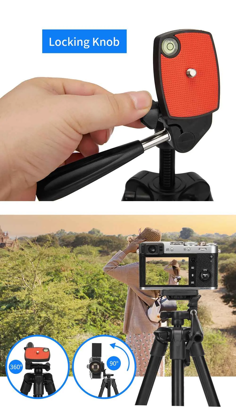 Jmary KP-2205 Professional Tripod with Mobile Holder - Thumbnail 11