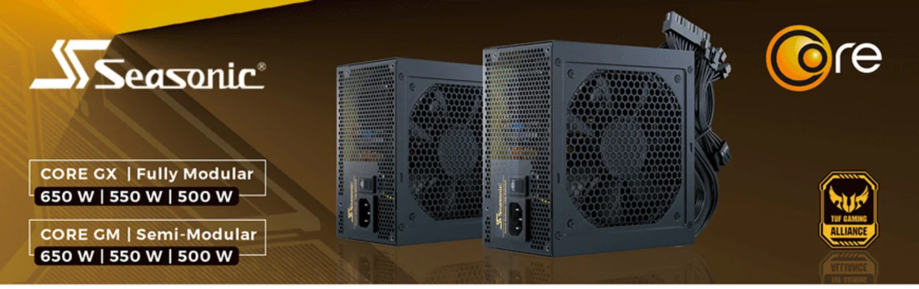 مزود طاقة Seasonic CORE GX-650 بقدرة 650 واط معياري بالكامل 80 Plus Gold - Thumbnail 6